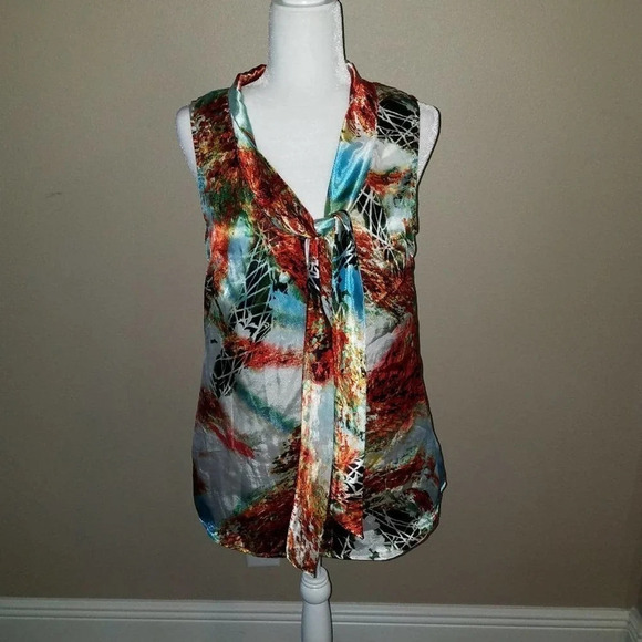 Lapis Gorgeous Silky Top Blouse Medium - Picture 1 of 5